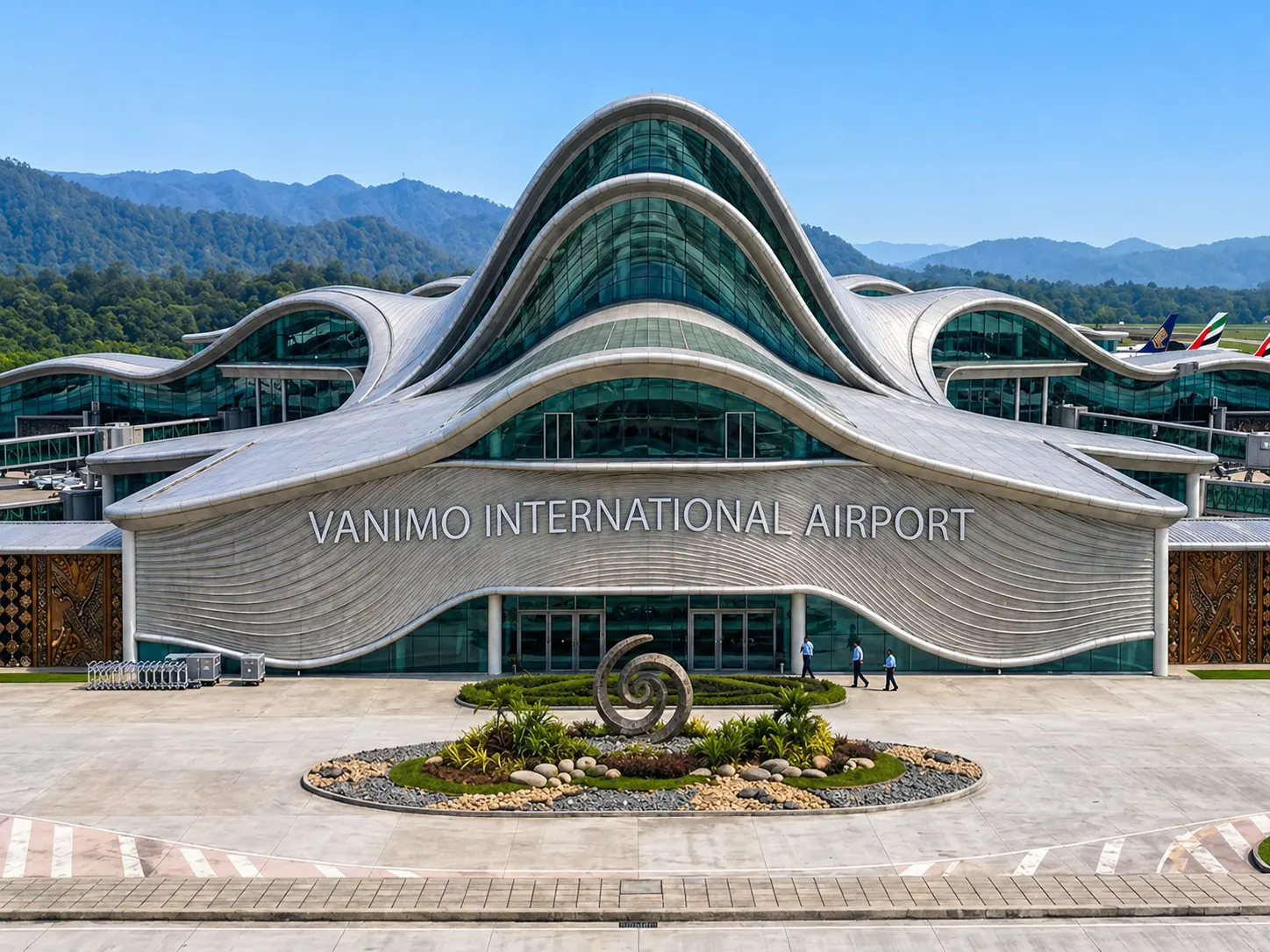 Concept rendering of the new Vanimo international airport and aerotropolis